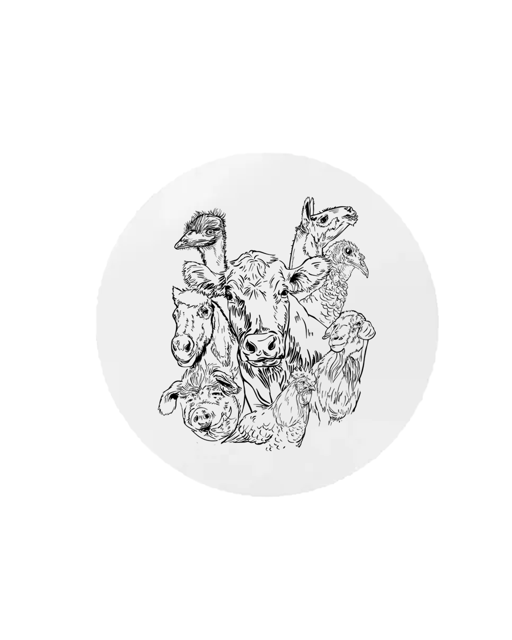 Group animal Bottle Opener x Round Magnet