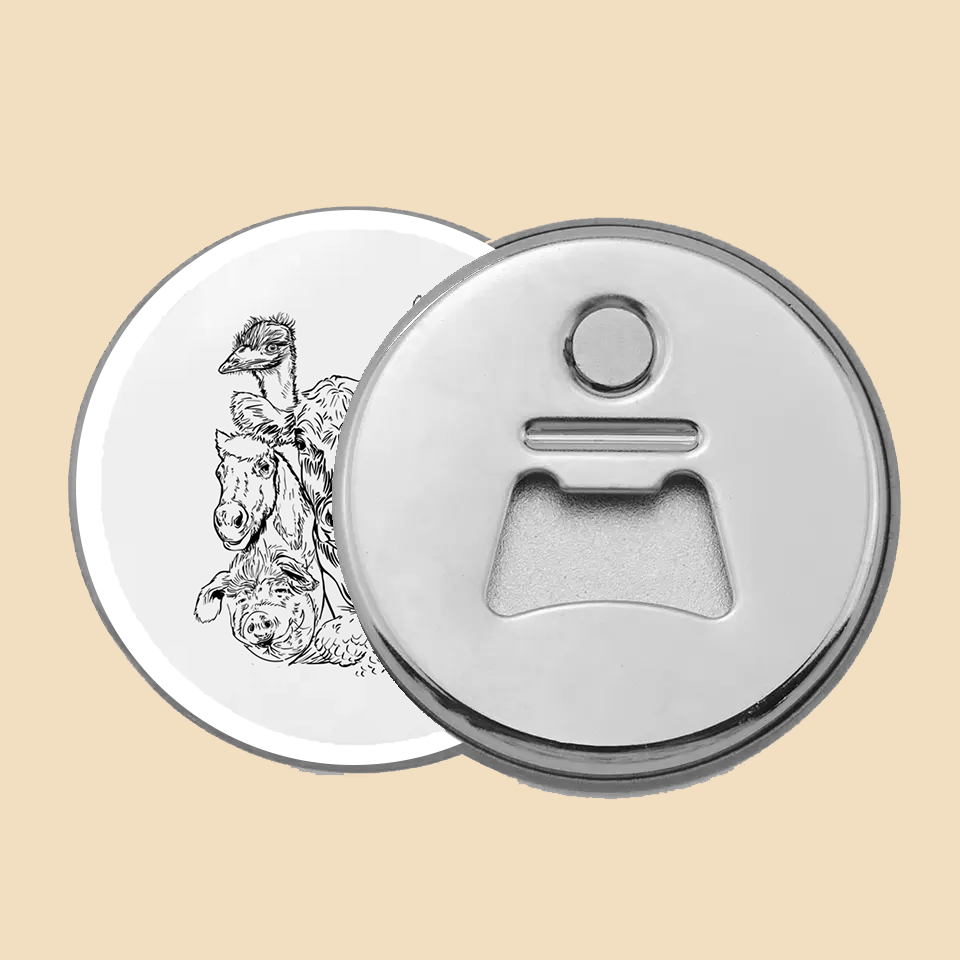 Group animal Bottle Opener x Round Magnet