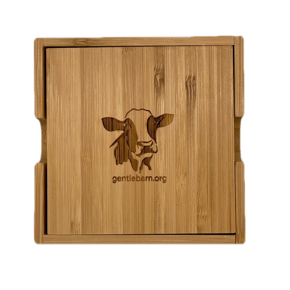 Holy Cow Bamboo Coaster Set