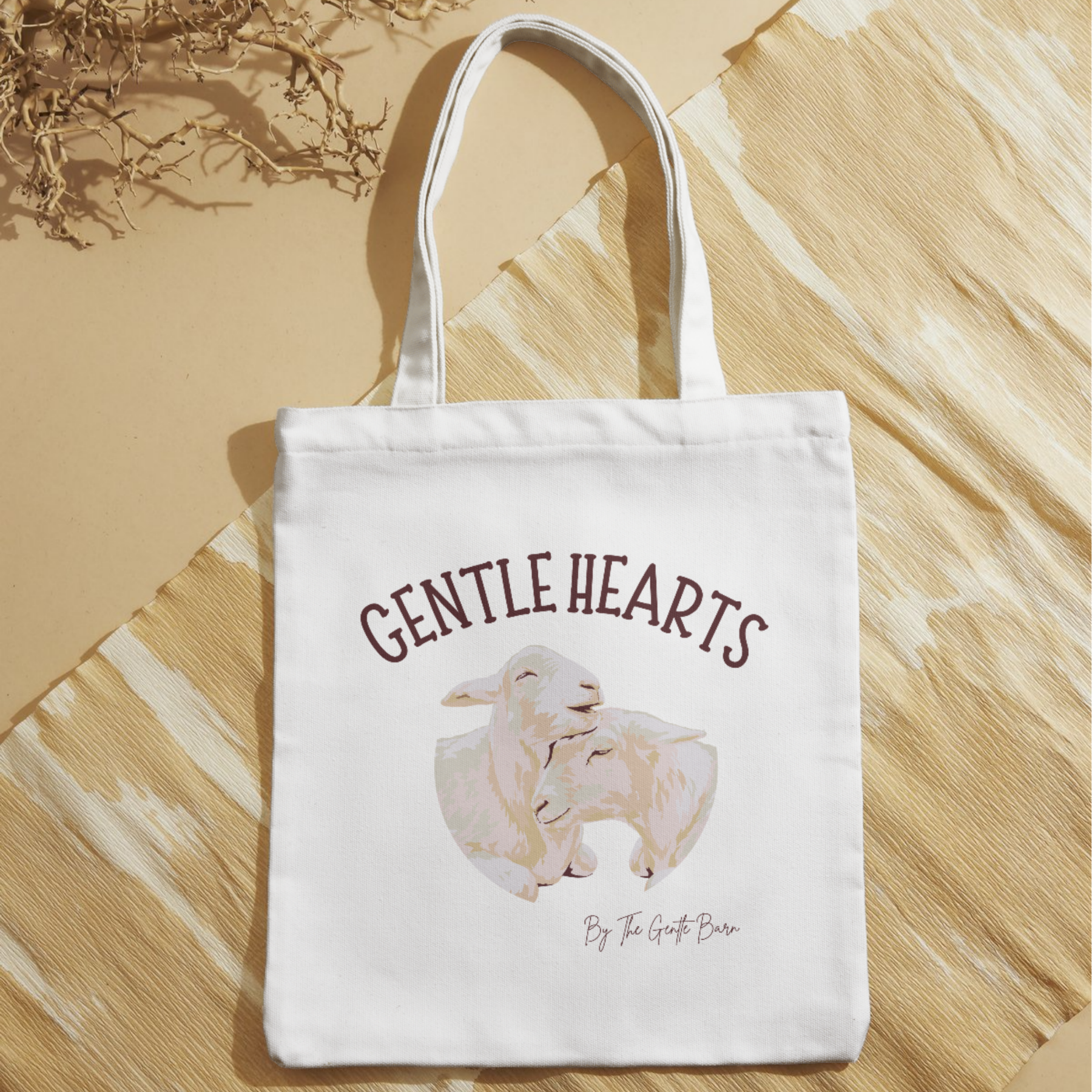 Gentle Hearts Canvas Tote Bag