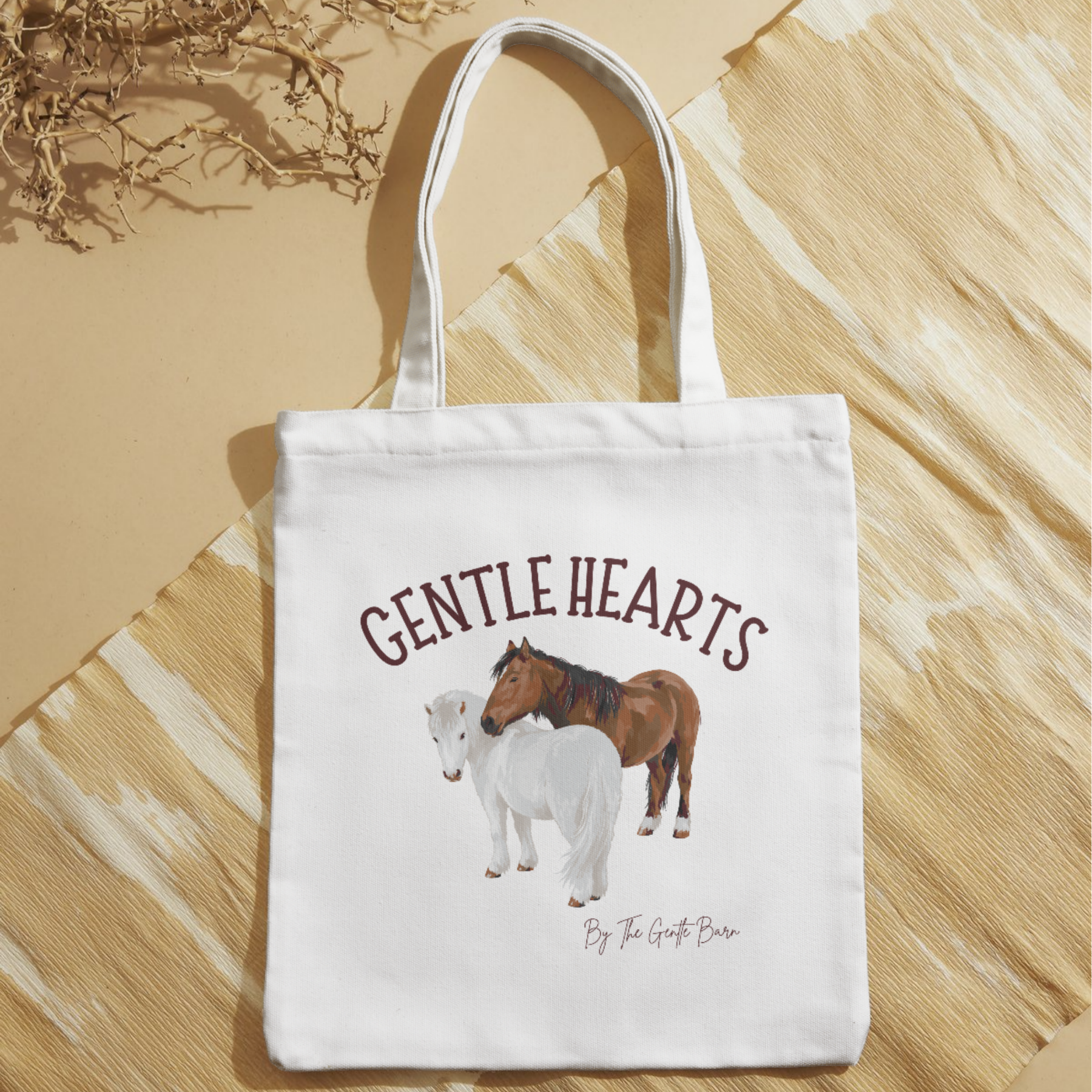 Gentle Hearts Canvas Tote Bag