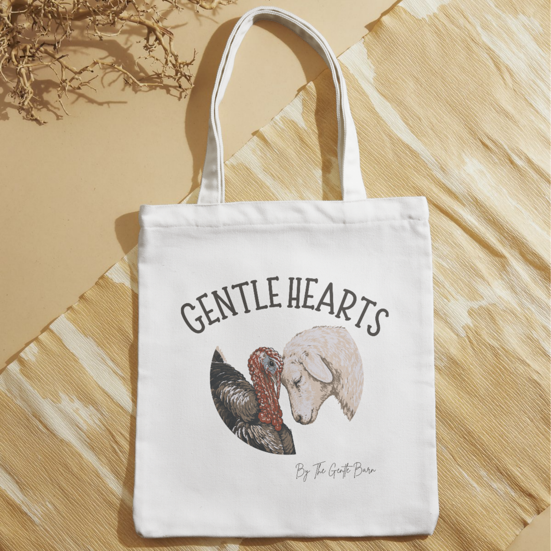 Gentle Hearts Canvas Tote Bag