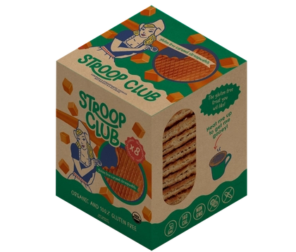 Stroop Club Gluten Free Caramel Organic & Plant Base Stroopwafel 8-pack