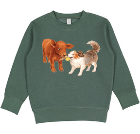 Gentle John Lewis Toddler/Youth Crewneck Sweatshirt - Basil