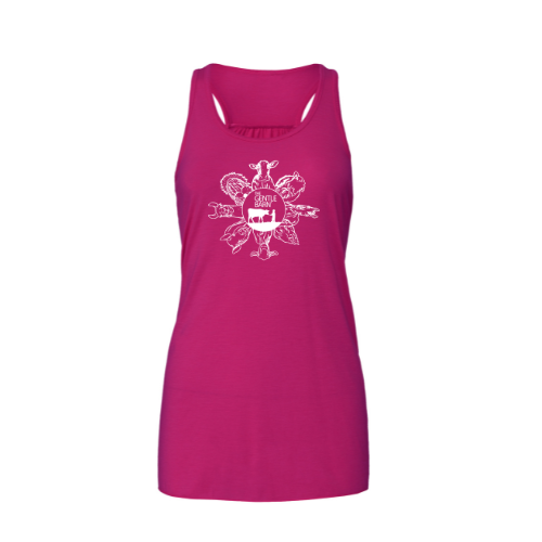 Gentle Barn Animal Logo Berry Tank Top